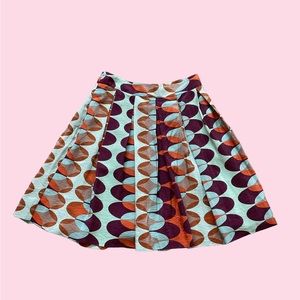 HD In Paris Anthropologie Paused Moments Geometric Pleated Silk Skirt